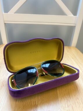 Gucci GG0062S 57mm Aviator Sunglasses